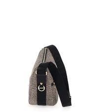 BORBONESE LUNA BAG SMALL ECO LINE Torba na ramię OP/NATURALNY/CZARNY - Torby damskie - 4