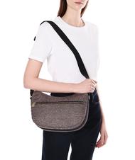 BORBONESE LUNA BAG SMALL ECO LINE Torba na ramię OP/NATURALNY/CZARNY - Torby damskie - 7