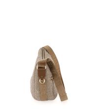 BORBONESE LUNA BAG MIDDLE ECO LINE Torba na ramię beżowo-brązowy - Torby damskie - 4