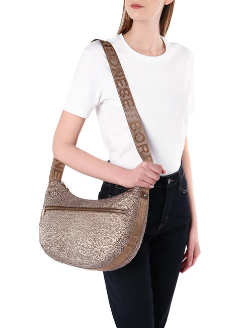 LUNA BAG MIDDLE ECO LINE Torba na ramię beżowo-brązowy - Torby damskie