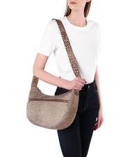 BORBONESE LUNA BAG MIDDLE ECO LINE Torba na ramię beżowo-brązowy - Torby damskie - 5