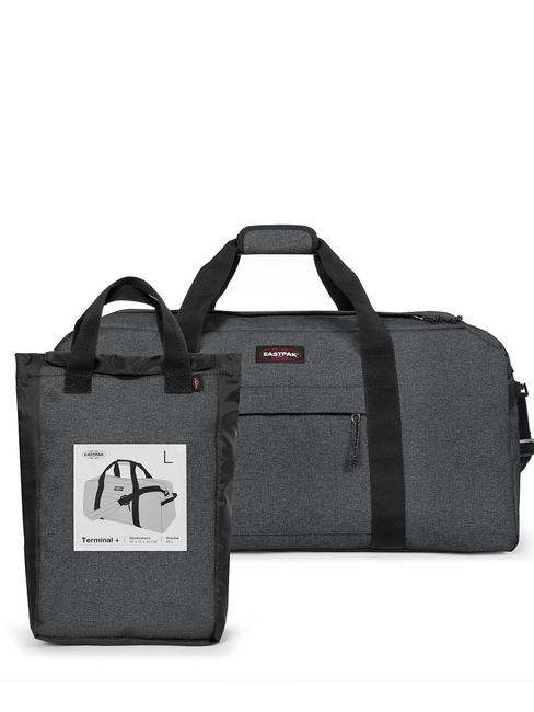 TERMINAL + Torba podr&oacute;żna z paskiem na ramię CzarnyDenim - Mn&oacute;stwo