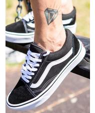 VANS OLD SKOOL Adidasy niebieski/biały - Buty uniseks - 8