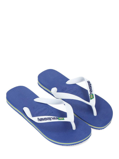 BRASIL LOGO Klapki  morski niebieski - Buty uniseks