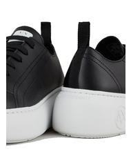 ARMANI EXCHANGE SUPER ACTION Sk&oacute;rzane trampki na platformie Czarny/Czarny - Buty damskie - 3