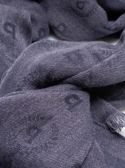 JAQUARD Szeroki szalik niebieski - Szaliki