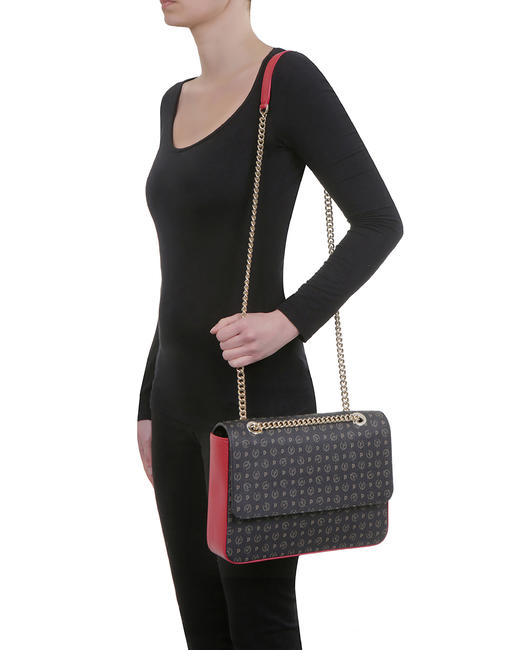 HERITAGE CLASSIC Torba na ramię, torba crossbody czarny lakier - Torby damskie