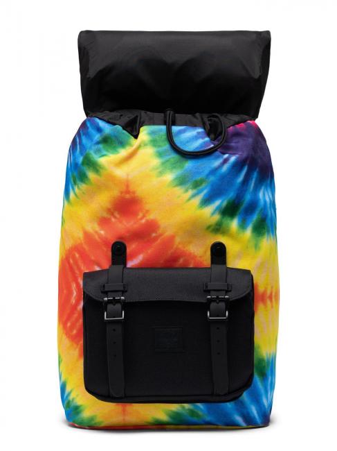 LITTLE AMERICA Plecak na laptopa 13" o średniej pojemności tęczowy tie-dye - Plecaki szkolne i rekreacyjne