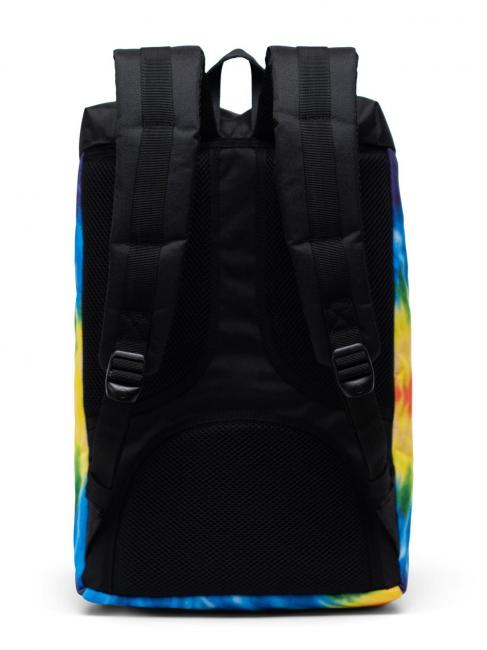 LITTLE AMERICA Plecak na laptopa 13" o średniej pojemności tęczowy tie-dye - Plecaki szkolne i rekreacyjne