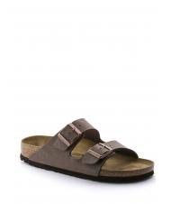 BIRKENSTOCK ARIZONA BIRKO-FLOR NUBUK Sandał-kapcik mokka - Buty uniseks - 3
