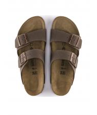 BIRKENSTOCK ARIZONA BIRKO-FLOR NUBUK Sandał-kapcik mokka - Buty uniseks - 4