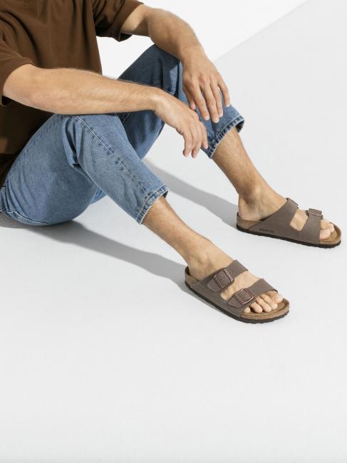 ARIZONA BIRKO-FLOR NUBUK Sandał-kapcik mokka - Buty uniseks
