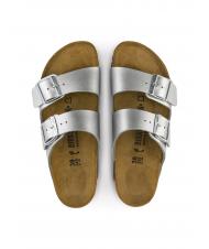 BIRKENSTOCK ARIZONA BIRKO-FLOR Sandał-kapcik srebrny - Buty damskie - 4