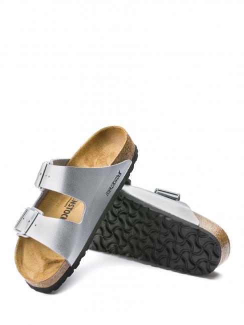 ARIZONA BIRKO-FLOR Sandał-kapcik srebrny - Buty damskie