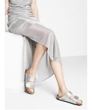 BIRKENSTOCK ARIZONA BIRKO-FLOR Sandał-kapcik srebrny - Buty damskie - 7