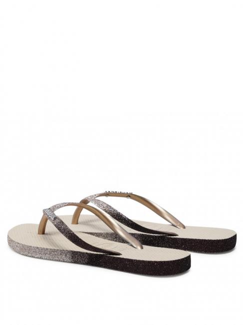 SLIM SPARKLE II Klapki PIASEK/SZARY - Buty damskie