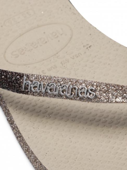 SLIM SPARKLE II Klapki PIASEK/SZARY - Buty damskie