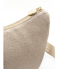 BORBONESE LUNA BAG SMALL ECO LINE Torba na ramię piasek - Torby damskie - 3