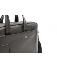 PIQUADRO VIBE Sk&oacute;rzana teczka na laptopa Czarny - Teczki robocze - 3
