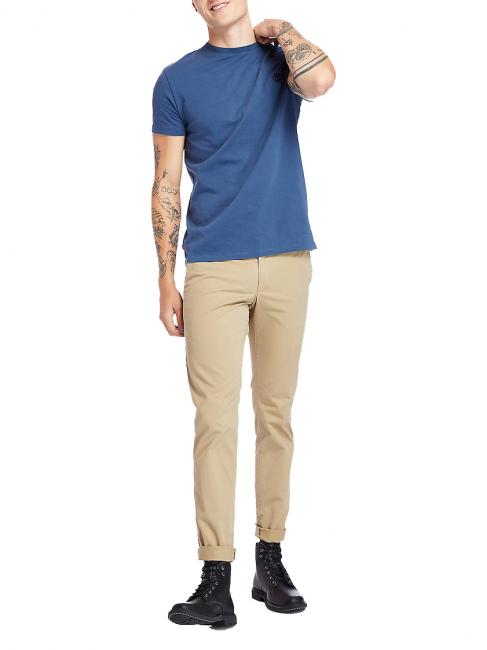 SS DUNRIVER CREW Koszulka bawełniana ciemny denim - Koszulki męskie
