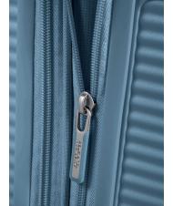 AMERICAN TOURISTER SOUNDBOX Duży, rozszerzalny w&oacute;zek niebieski kamień - W&oacute;zki twarde - 7