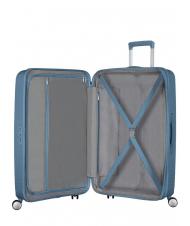 AMERICAN TOURISTER SOUNDBOX SPINNER W&oacute;zek średni, rozszerzalny niebieski kamień - W&oacute;zki twarde - 2