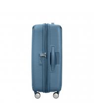 AMERICAN TOURISTER SOUNDBOX SPINNER W&oacute;zek średni, rozszerzalny niebieski kamień - W&oacute;zki twarde - 4