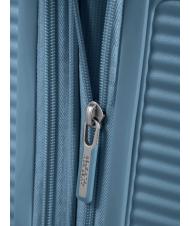 AMERICAN TOURISTER SOUNDBOX SPINNER W&oacute;zek średni, rozszerzalny niebieski kamień - W&oacute;zki twarde - 7