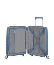 AMERICAN TOURISTER SOUNDBOX Mały w&oacute;zek rozszerzalny niebieski kamień - Bagaż podręczny - 2
