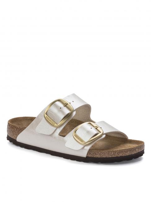 ARIZONA BIG BUCKLE Sandał-kapcik wdzięczna perłowa biel - Buty damskie