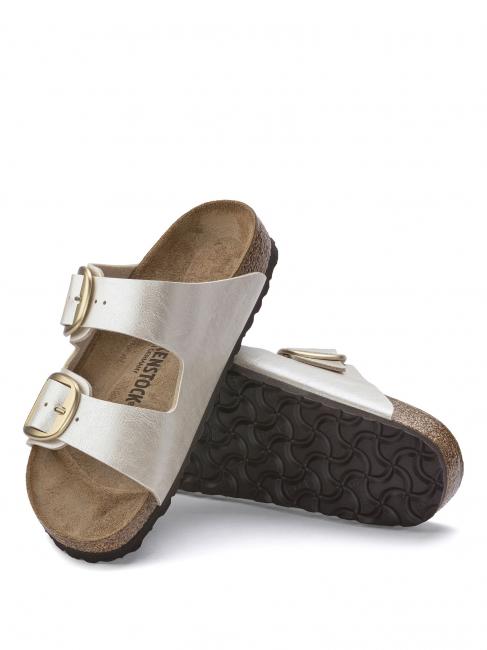 ARIZONA BIG BUCKLE Sandał-kapcik wdzięczna perłowa biel - Buty damskie