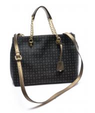 POLLINI HERITAGE  Torba na ramię czarny brąz - Torby damskie - 2