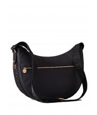 BORBONESE LUNA BAG MIDDLE ECO LINE Torba na ramię ciemny czarny - Torby damskie - 2