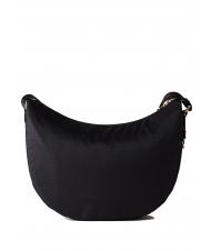 BORBONESE LUNA BAG MIDDLE ECO LINE Torba na ramię ciemny czarny - Torby damskie - 4