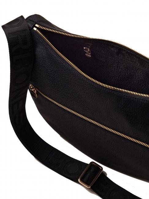 LUNA BAG MIDDLE ECO LINE Torba na ramię ciemny czarny - Torby damskie