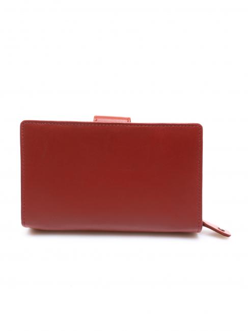 COLORFULL Portfel sk&oacute;rzany damski czerwony - Portfele damskie