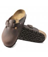 BIRKENSTOCK BOSTON Chodaki sk&oacute;rzane Hawana - Buty uniseks - 6