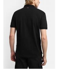 NAPAPIJRI ELBAS JERSEY Koszulka polo z bawełny z mikrologo czarny 041 - Polo męskie - 3