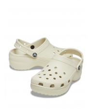 CROCS CLASSIC PLATFORM CLOG W Sandały sabot kość - Buty damskie - 5