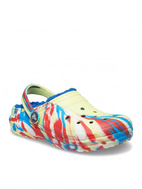 CLASSIC LINED MARBLED GLOG TODDLER Chodaki z wypełnieniem siarka/wieloskładnikowy - Buty dziecięce