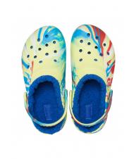 CROCS CLASSIC LINED MARBLED GLOG TODDLER Chodaki z wypełnieniem siarka/wieloskładnikowy - Buty dziecięce - 4