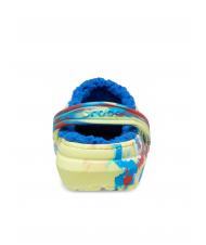 CROCS CLASSIC LINED MARBLED GLOG TODDLER Chodaki z wypełnieniem siarka/wieloskładnikowy - Buty dziecięce - 5