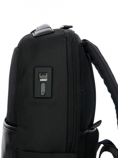 MONZA Rozszerzalny plecak na laptopa 14" z USB czarny/czarny - Plecaki na laptopa do pracy