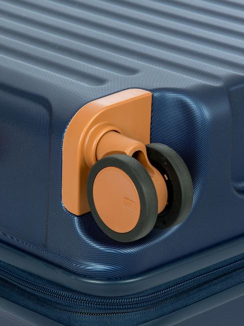 CAPRI W&oacute;zek średni z portem USB niebieski - W&oacute;zki twarde