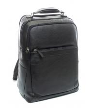PIQUADRO X1 Plecak sk&oacute;rzany, uchwyt na laptopa 15,6" Czarny - Plecaki na laptopa do pracy - 2