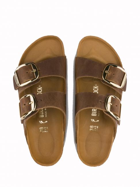 ARIZONA BIG BUCKLE Sandały ze sk&oacute;ry olejowanej koniak - Buty uniseks