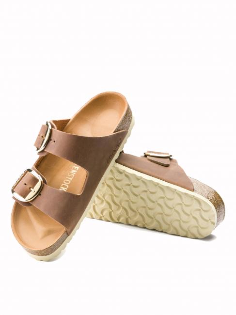 ARIZONA BIG BUCKLE Sandały ze sk&oacute;ry olejowanej koniak - Buty uniseks