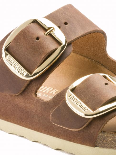 ARIZONA BIG BUCKLE Sandały ze sk&oacute;ry olejowanej koniak - Buty uniseks