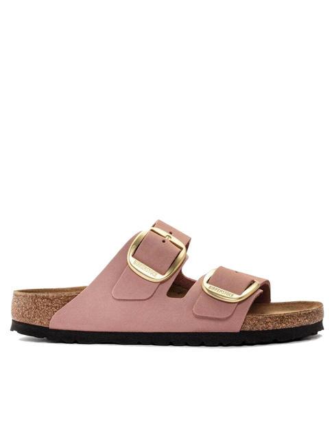 ARIZONA BIG BUCKLE Kapcie ze sk&oacute;ry nubukowej stara r&oacute;ża - Buty damskie