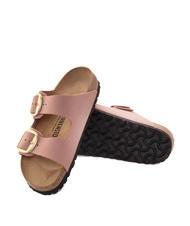 BIRKENSTOCK ARIZONA BIG BUCKLE Kapcie ze sk&oacute;ry nubukowej stara r&oacute;ża - Buty damskie - 4